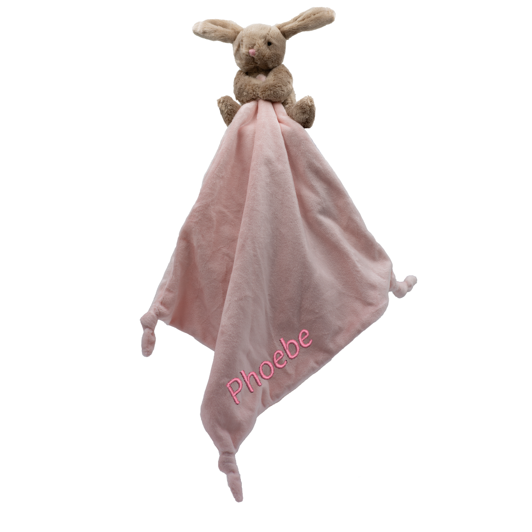 Bunny, Rabbit Personalised Comforter, Baby Blanket, Plush Toy