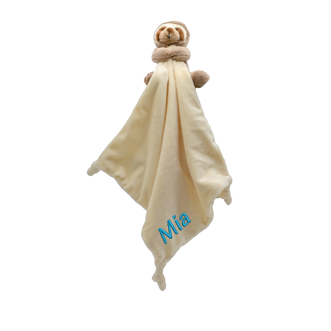 Sloth Personalised Comforter, Baby Blanket, Plush Toy