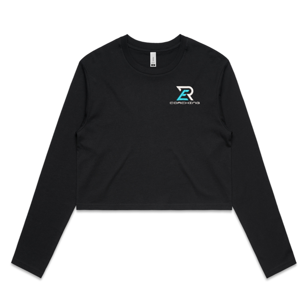 RE Coaching Womens Crop Long Sleeve Tee