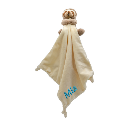 Sloth Personalised Comforter, Baby Blanket, Plush Toy