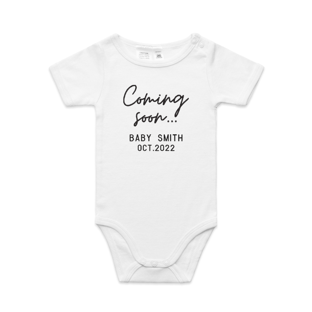 Baby Coming Soon Announcement Onesie