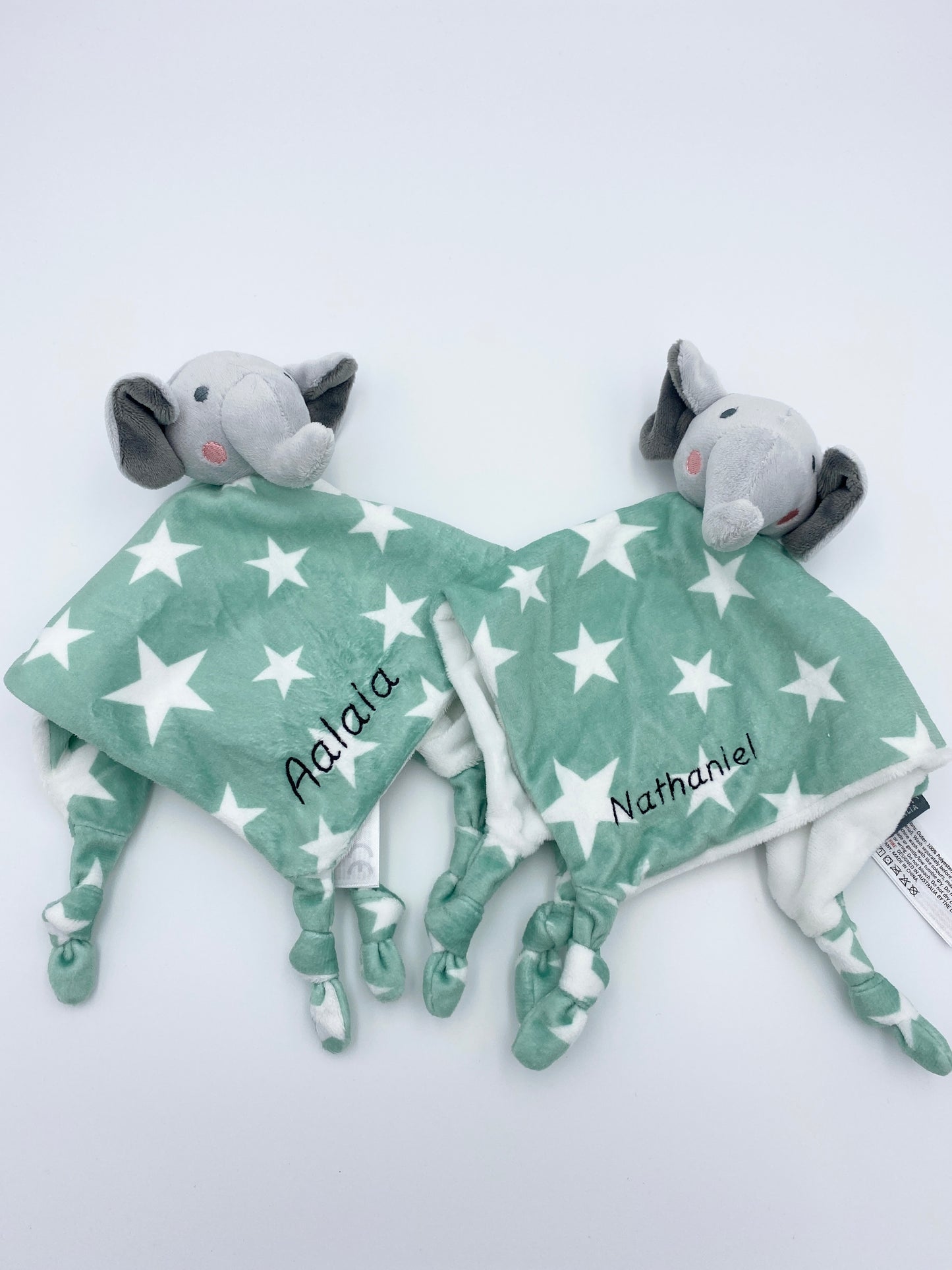 Personalised Baby Lovie - Green Elephant