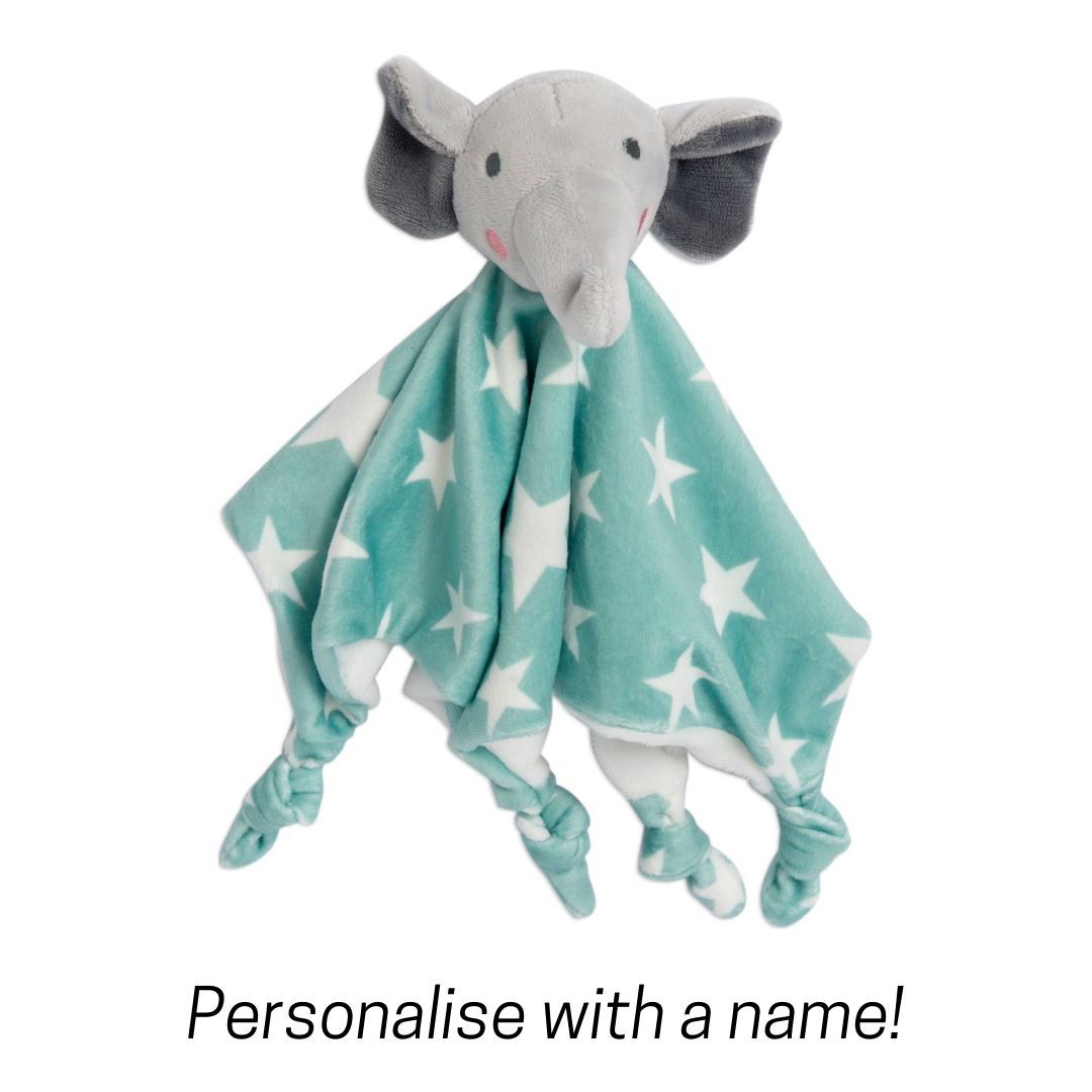 Personalised Baby Lovie - Green Elephant