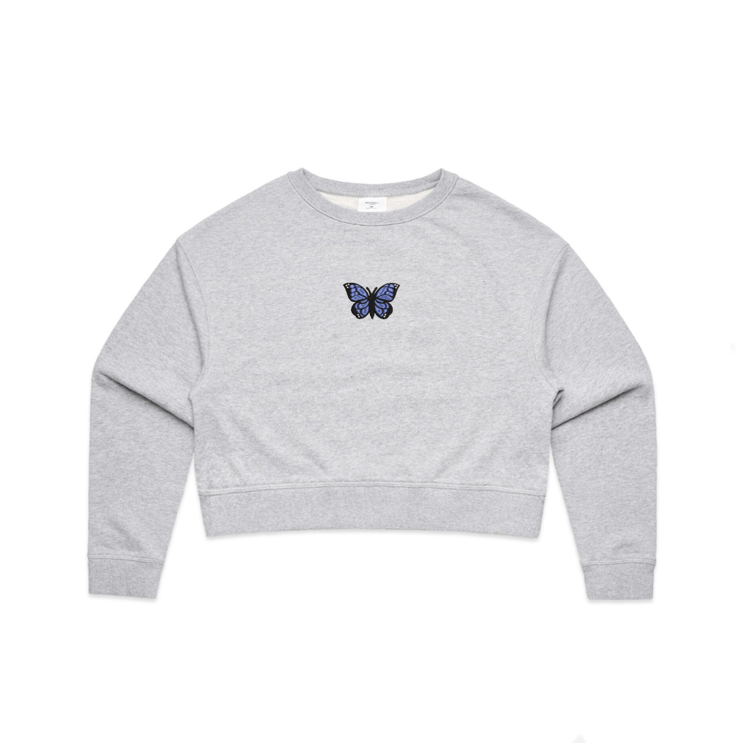 Butterfly Womens Crop Crew