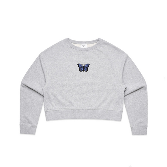 Butterfly Womens Crop Crew