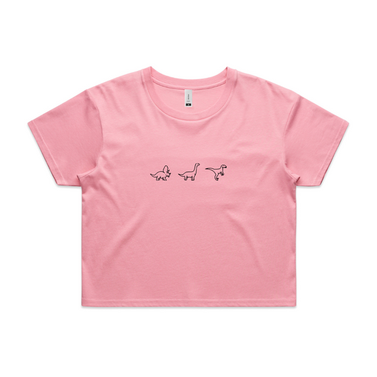 Dinosaur Womens Cropped Tee